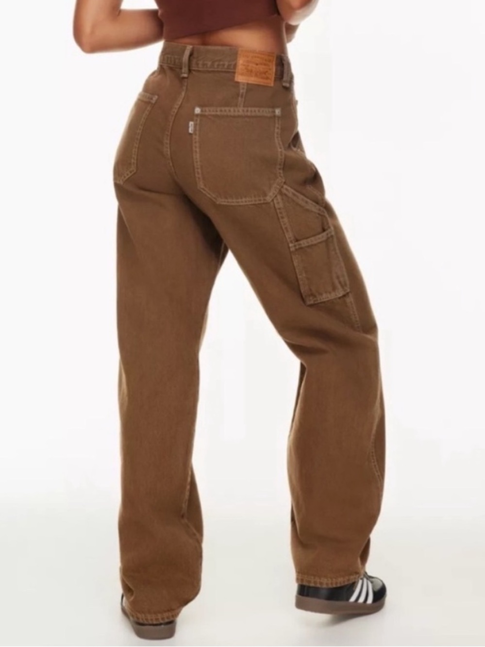 Levi’s 24 x 30 Jeans Dad Utility Pants mid-rise 100% Cotton Brown straight NWT